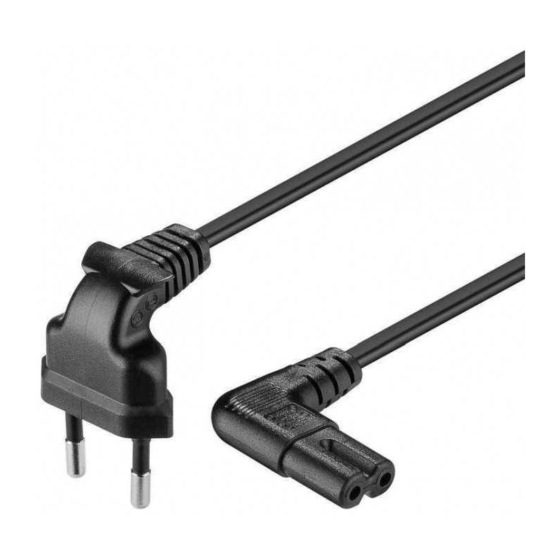 PC, gaming si accesorii - Componente PC - Componente - Accesorii IT - Cablu de alimentare pt. TV cu conectori cotiti CEE 7/16 - IEC-60320-C7 2m Goobay - Infinity.ro