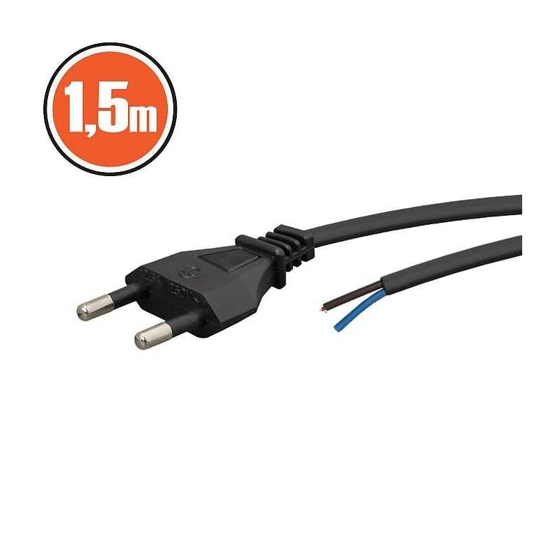 PC, gaming si accesorii - Componente PC - Componente - Accesorii IT - Cablu de alimentare cu stecher EURO de asamblare montabil 1.5m 2x0.5mm2 dublu izolat cu fire libere - Infinity.ro