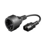 TV, Audio-Video si Foto - Accesorii TV si audio - Cabluri si adaptoare audio - Cablu adaptor UPS-priza IEC320C14 la Schuko mama 23cm Goobay - Infinity.ro