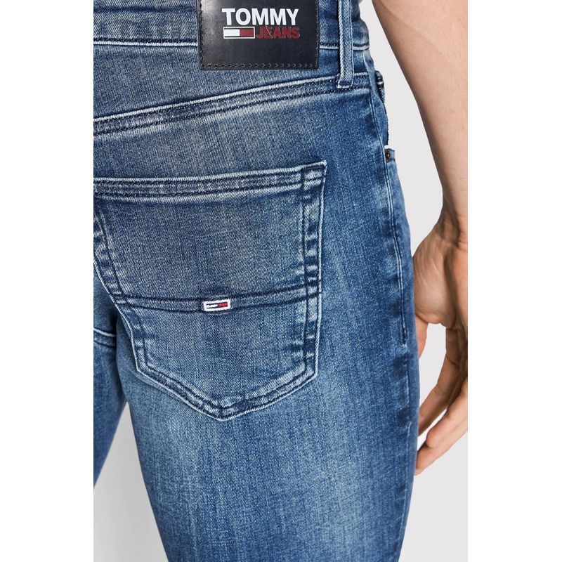 Fashion, accesorii si bijuterii - Barbati - Imbracaminte - Pantaloni barbati - Blugi barbati Tommy Jeans Scanton DM0DM09564 W38-L32 US Albastru jeans - Infinity.ro