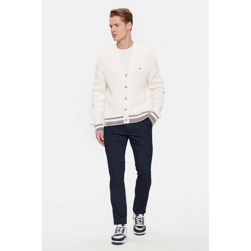 Fashion, accesorii si bijuterii - Barbati - Imbracaminte - Pantaloni barbati - Pantaloni barbati Tommy Hilfiger chino Bleecker Printed Structure MW0MW28642 Bleumarin W33-L32 US - Infinity.ro