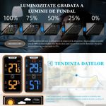 TV, Audio-Video si Foto - Optica, astronomie si metrologie - Meteorologie - Statii meteorologice - Statie Meteo Wireless, Senzor Exterior, Calendar, Prognoza meteo, Ceas cu Alarma, Afisaj Color, Barometru Digital - Infinity.ro