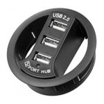 PC, gaming si accesorii - Retelistica - Hub-uri - Hub 3x USB 2.0 pentru birou Goobay - Infinity.ro