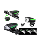 Sport si Outdoor - Ciclism - Accesorii pentru biciclete - Lumini biciclete - Far LED cu sonerie bicicleta, 100 lm, fixare ghidon, 3 moduri iluminare, rezistenta apa - Infinity.ro