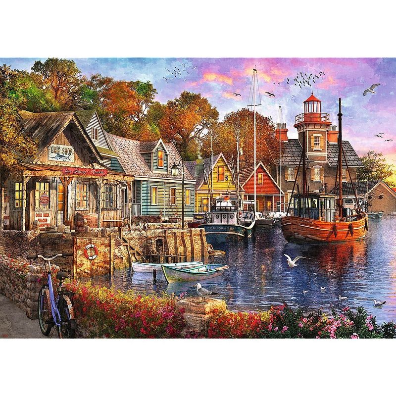 Jucarii, Copii si Bebe - Jucarii si jocuri - Jocuri si puzzle - Puzzle - Puzzle Trefl 1000 premium plus tea time portul minunat - Infinity.ro