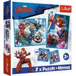 Jucarii, Copii si Bebe - Jucarii si jocuri - Jocuri si puzzle - Puzzle - Puzzle Trefl 2in1 memo avengers eroii in actiune - Infinity.ro