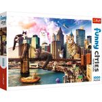 Jucarii, Copii si Bebe - Jucarii si jocuri - Jocuri si puzzle - Puzzle - Puzzle Trefl 1000 pisicute la new york - Infinity.ro