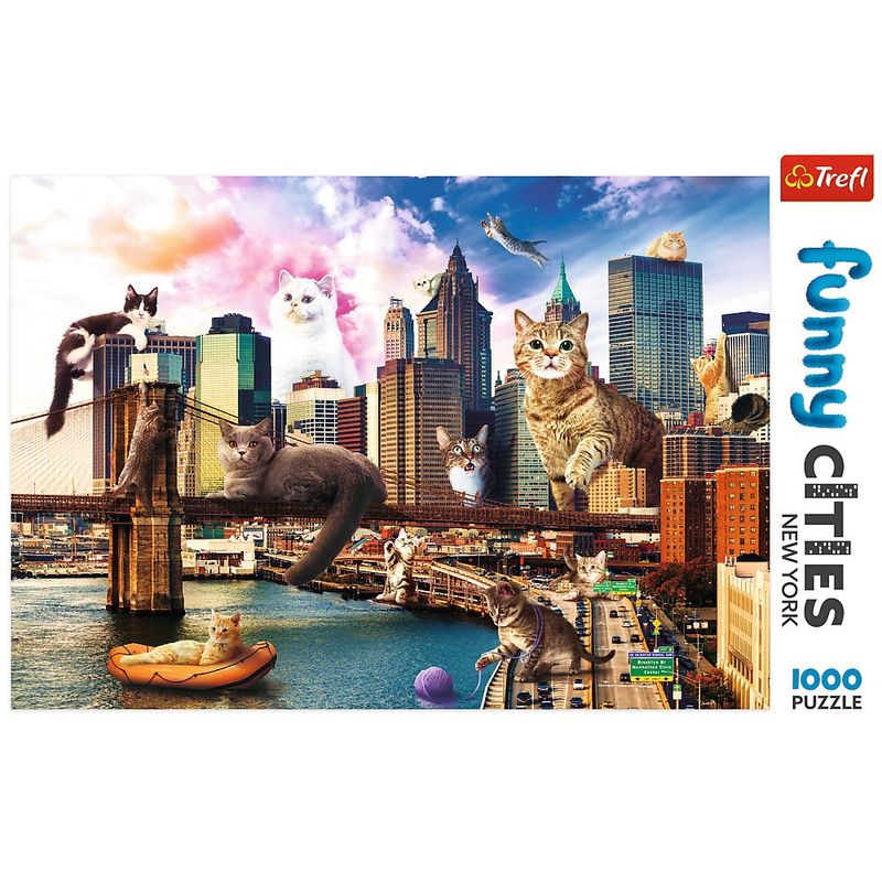 Jucarii, Copii si Bebe - Jucarii si jocuri - Jocuri si puzzle - Puzzle - Puzzle Trefl 1000 pisicute la new york - Infinity.ro