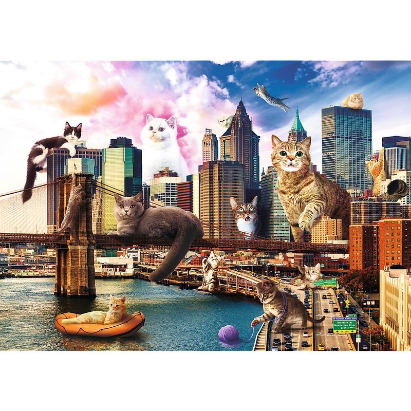 Jucarii, Copii si Bebe - Jucarii si jocuri - Jocuri si puzzle - Puzzle - Puzzle Trefl 1000 pisicute la new york - Infinity.ro