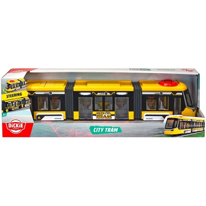 Jucarii, Copii si Bebe - Jucarii si jocuri - Vehicule si jucarii cu telecomanda - Masinute - Tramvai dickie toys siemens city tram 41,5 cm galben - Infinity.ro