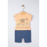 Fashion, accesorii si bijuterii - Copii - Imbracaminte copii - Salopete copii - Salopeta de vara pentru bebelusi Marathon, Tongs baby (Marime: 0-3 Luni, Culoare: Somon) - Infinity.ro