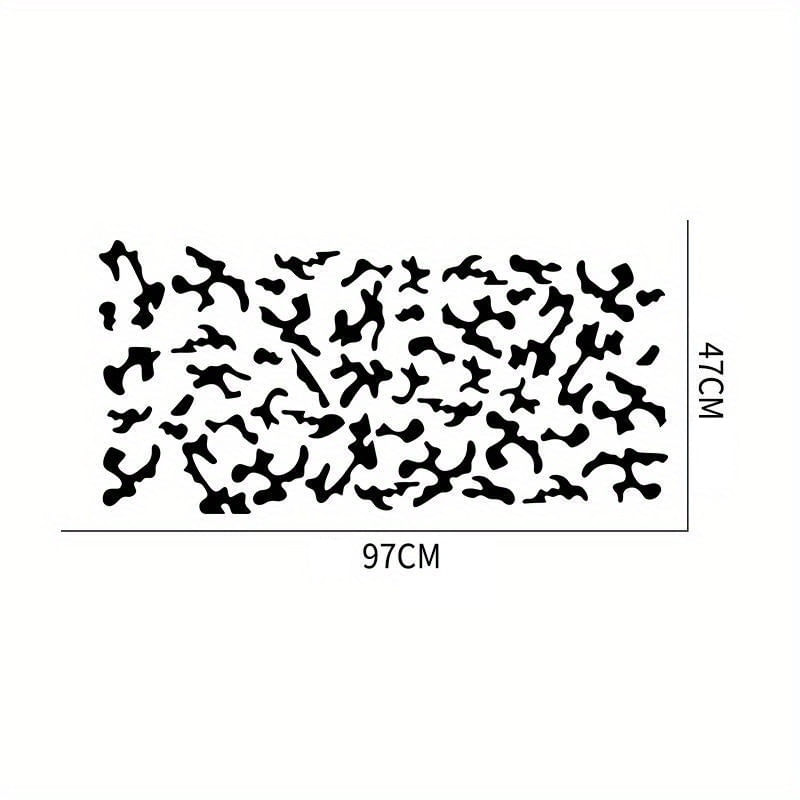 Auto si Moto - Intretinere auto - Stickere auto - Set 2 stickere autoadezive Tuning in doua culori, model "Paint Stains", dimensiune 97 x 47 cm, culoare Negru + Alb - Infinity.ro