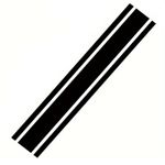 Auto si Moto - Intretinere auto - Stickere auto - Sticker autoadeziv Tuning, model "Triple Stripes", dimensiune 125 x 22 cm, culoare Rosie - Infinity.ro