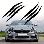Auto si Moto - Intretinere auto - Stickere auto - Set 2 stickere autoadezive Tuning, model "Monster Scratches", dimensiune 37 x 9 cm, culoare Negru - Infinity.ro