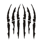 Auto si Moto - Intretinere auto - Stickere auto - Set 2 stickere autoadezive Tuning, model "Monster Scratches", dimensiune 37 x 9 cm, culoare Negru - Infinity.ro