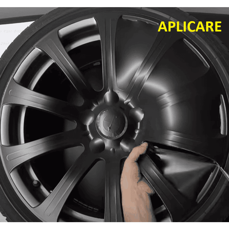 Auto si Moto - Intretinere auto - Stickere auto - Set 4 Folii Imprimate Outdoor cu EcoSolvent, autoadezive, pentru decorarea jantelor auto, dimetru 60 cm, model FJT-02 - Infinity.ro