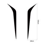 Auto si Moto - Intretinere auto - Stickere auto - Set 2 stickere autoadezive Tuning, model "Hood Stripes V2", dimensiune 100 x 26 cm, culoare Neagra - Infinity.ro