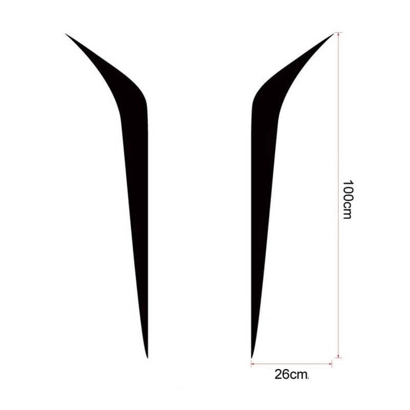 Auto si Moto - Intretinere auto - Stickere auto - Set 2 stickere autoadezive Tuning, model "Hood Stripes V2", dimensiune 100 x 26 cm, culoare Neagra - Infinity.ro