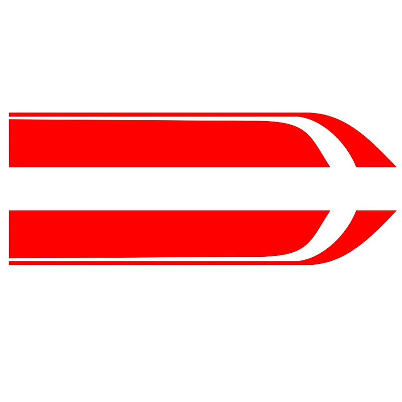 Auto si Moto - Intretinere auto - Stickere auto - Set 2 stickere autoadezive Tuning, model "Hood Stripes V1", dimensiune 85 x 12 cm, culoare Rosie - Infinity.ro