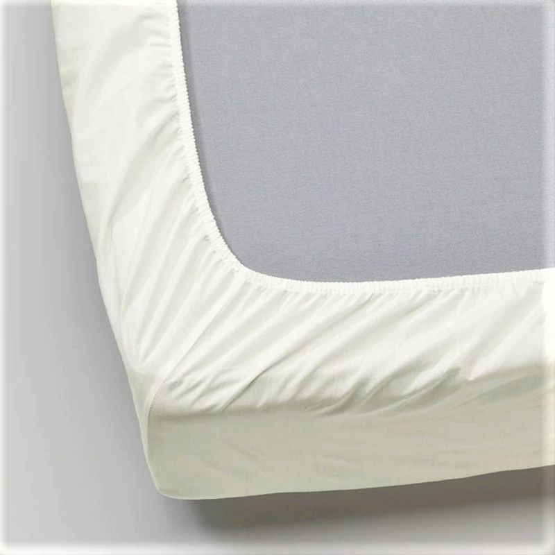 Casa si Gradina - Textile si covoare - Lenjerii de pat - Protectie saltea - Husa pat cu elastic Kotonia Home - Tricot, 100% bumbac, ivoire, 100×200+20 cm - Infinity.ro