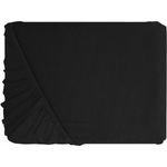 Casa si Gradina - Textile si covoare - Lenjerii de pat - Protectie saltea - Husa pat cu elastic Kotonia Home - Tricot, 100% bumbac, negru, 100×200+20 cm - Infinity.ro
