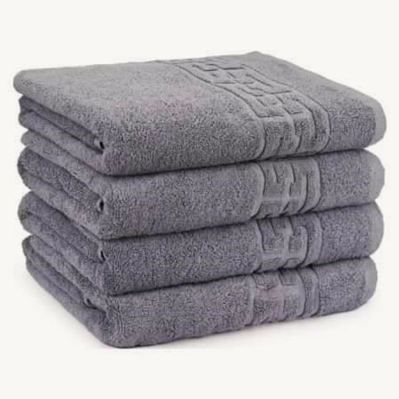 Casa si Gradina - Textile si covoare - Textile baie - Prosoape - Prosop baie Greek Border Jacquard - 100% Bumbac, 50x90 cm, 500g/mp, gri antracit - Infinity.ro