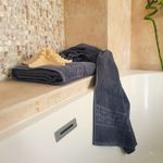 Casa si Gradina - Textile si covoare - Textile baie - Prosoape - Prosop baie Greek Border Jacquard - 100% Bumbac, 50x90 cm, 500g/mp, gri antracit - Infinity.ro