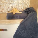 Casa si Gradina - Textile si covoare - Textile baie - Prosoape - Prosop baie Greek Border Jacquard - 100% Bumbac, 50x90 cm, 500g/mp, gri antracit - Infinity.ro