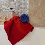 Casa si Gradina - Textile si covoare - Textile baie - Prosoape - Set 2 prosoape de baie Kotonia Home Deco - 50x90 cm, 100% bumbac, rosu si albastru - Infinity.ro