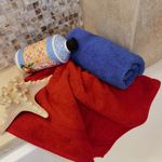 Casa si Gradina - Textile si covoare - Textile baie - Prosoape - Set 2 prosoape de baie Kotonia Home Deco - 50x90 cm, 100% bumbac, rosu si albastru - Infinity.ro