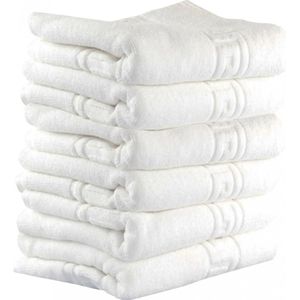 Set 3 prosoape Kotonia Home Hotel - Greek Border, 70x140 cm, 100% bumbac, Alb