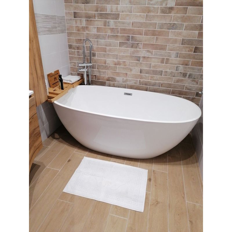 Casa si Gradina - Textile si covoare - Textile baie - Prosoape - Prosop Kotonia Home Hotel - Greek Border, 100% Bumbac, 50x70 cm, pentru picioare, Alb, 600g/mp - Infinity.ro