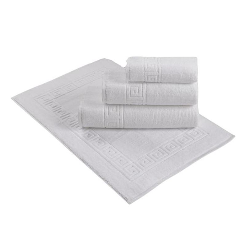 Casa si Gradina - Textile si covoare - Textile baie - Prosoape - Set 3 prosoape Kotonia Home Hotel - Greek Border, 50x70 cm, 100% bumbac, Alb - Infinity.ro