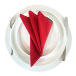 Casa si Gradina - Textile si covoare - Textile bucatarie - Servete si naproane - Set 10 Servete de masa Kotonia Home - 45x45 cm, Damasc Saten DeLux, 100% bumbac, Rosu - Infinity.ro