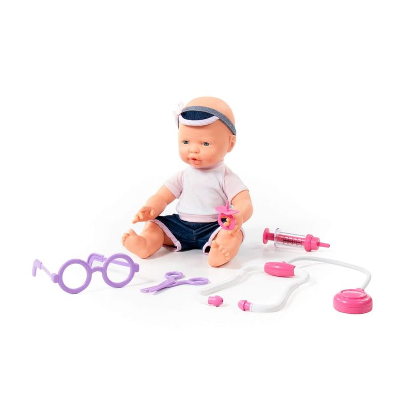 Jucarii, Copii si Bebe - Jucarii si jocuri - Jucarii bebelusi - Jucarii interactive bebelusi - Bebelus cu accesorii doctor, 35 cm, Daemi - Infinity.ro