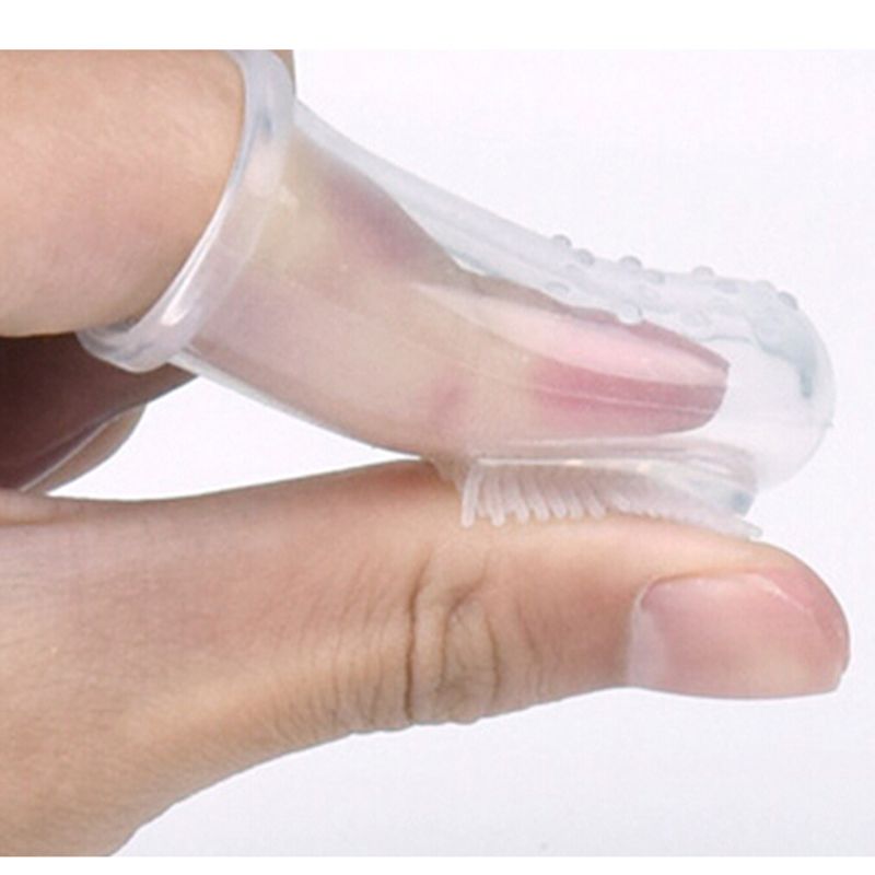 Jucarii, Copii si Bebe - Igiena si ingrijire - Articole igiena dentara copii - Periuta de dinti din silicon, MEDILOGIC™, degetar 3 luni+ - Infinity.ro