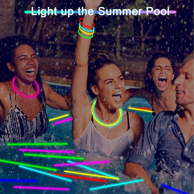 Casa si Gradina - Decoratiuni - Decoratiuni petrecere - Accesorii pentru petrecere - Set 100 bratari luminoase si colorate pentru petreceri, fosforescente, Glow Sticks, Verzi, bebeLOGIC™ - Infinity.ro