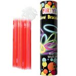 Casa si Gradina - Decoratiuni - Decoratiuni petrecere - Accesorii pentru petrecere - Set 100 bratari luminoase si colorate pentru petreceri, fosforescente, Glow Sticks, Rosii, bebeLOGIC™ - Infinity.ro