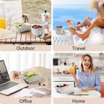 Casa si Gradina - Bucatarie si vesela - Vesela si tacamuri - Farfurii si boluri - Bol, farfurie sau tava pliabile, silicon alimentar, fara BPA, camping, drumetii, gustari, 28cm, gri, mediLOGIC™ - Infinity.ro