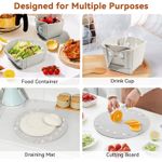 Casa si Gradina - Bucatarie si vesela - Vesela si tacamuri - Farfurii si boluri - Bol, farfurie sau tava pliabile, silicon alimentar, fara BPA, camping, drumetii, gustari, 28cm, gri, mediLOGIC™ - Infinity.ro