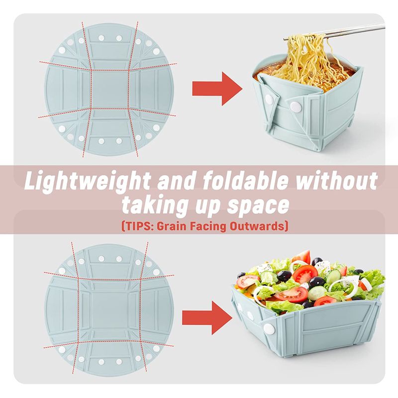 Casa si Gradina - Bucatarie si vesela - Vesela si tacamuri - Farfurii si boluri - Bol, tava sau farfurie pliabile, silicon alimentar, fara BPA, camping, drumetii, gustari, 28cm, verde, mediLOGIC™ - Infinity.ro