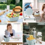 Casa si Gradina - Bucatarie si vesela - Vesela si tacamuri - Farfurii si boluri - Bol, tava sau farfurie pliabile, silicon alimentar, fara BPA, camping, drumetii, gustari, 28cm, verde, mediLOGIC™ - Infinity.ro