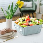 Casa si Gradina - Bucatarie si vesela - Vesela si tacamuri - Farfurii si boluri - Bol, tava sau farfurie pliabile, silicon alimentar, fara BPA, camping, drumetii, gustari, 28cm, verde, mediLOGIC™ - Infinity.ro