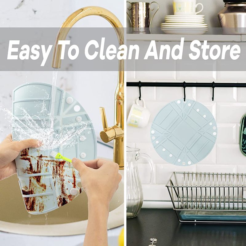 Casa si Gradina - Bucatarie si vesela - Vesela si tacamuri - Farfurii si boluri - Bol, tava sau farfurie pliabile, silicon alimentar, fara BPA, camping, drumetii, gustari, 28cm, verde, mediLOGIC™ - Infinity.ro