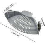 Casa si Gradina - Bucatarie si vesela - Ustensile bucatarie - Site bucatarie, strecuratori si accesorii - Strecuratoare silicon cu prindere, potrivita pentru oale, boluri, tigai, spaghete, carne, fara BPA, neagra, mediLOGIC™ - Infinity.ro