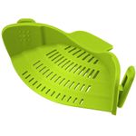 Casa si Gradina - Bucatarie si vesela - Ustensile bucatarie - Site bucatarie, strecuratori si accesorii - Strecuratoare silicon cu prindere, potrivita pentru oale, boluri, tigai, spaghete, carne, fara BPA, verde, mediLOGIC™ - Infinity.ro
