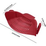 Casa si Gradina - Bucatarie si vesela - Ustensile bucatarie - Site bucatarie, strecuratori si accesorii - Strecuratoare silicon cu prindere, potrivita pentru oale, boluri, tigai, spaghete, carne, fara BPA, rosie, mediLOGIC™ - Infinity.ro