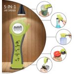 Casa si Gradina - Bucatarie si vesela - Ustensile bucatarie - Desfacatoare conserve - Deschizator capace borcane, recipiente si sticle pentru maini slabe, multifunctional, 5 in 1, verde, mediLOGIC™ - Infinity.ro
