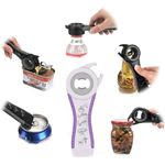 Casa si Gradina - Bucatarie si vesela - Ustensile bucatarie - Desfacatoare conserve - Deschizator capace borcane, recipiente si sticle pentru maini slabe, multifunctional, 5 in 1, albastru, mediLOGIC™ - Infinity.ro