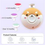 Ingrijire personala si Cosmetice - Manichiura si pedichiura - Pile cosmetice - Pila de unghii profesionala pentru nou nascuti si copii, electrica, foarte sigura, model vulpita, orange, mediLOGIC - Infinity.ro